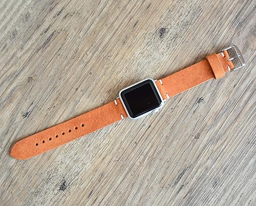 Miniatura 6 de Leather Bands Compatible with Apple Watch 45mm 42mm 44mm 38mm 40mm 41mm Band Men Women Engraving Gift, Vintage Genuine Leather Wristband Replacement