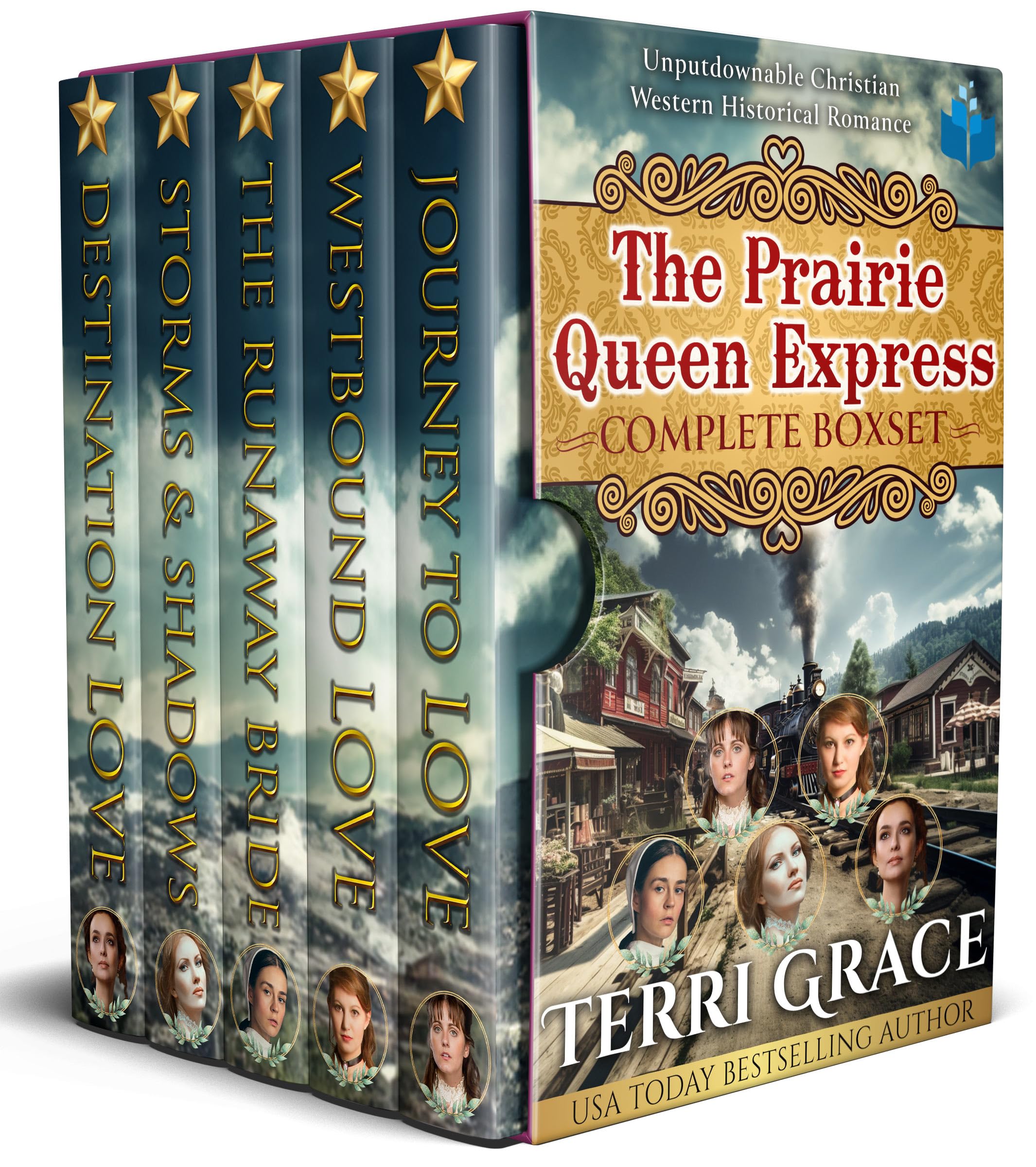 The Prairie Queen Express COMPLETE BOXSET: Unputdownable Christian Western Historical Romance