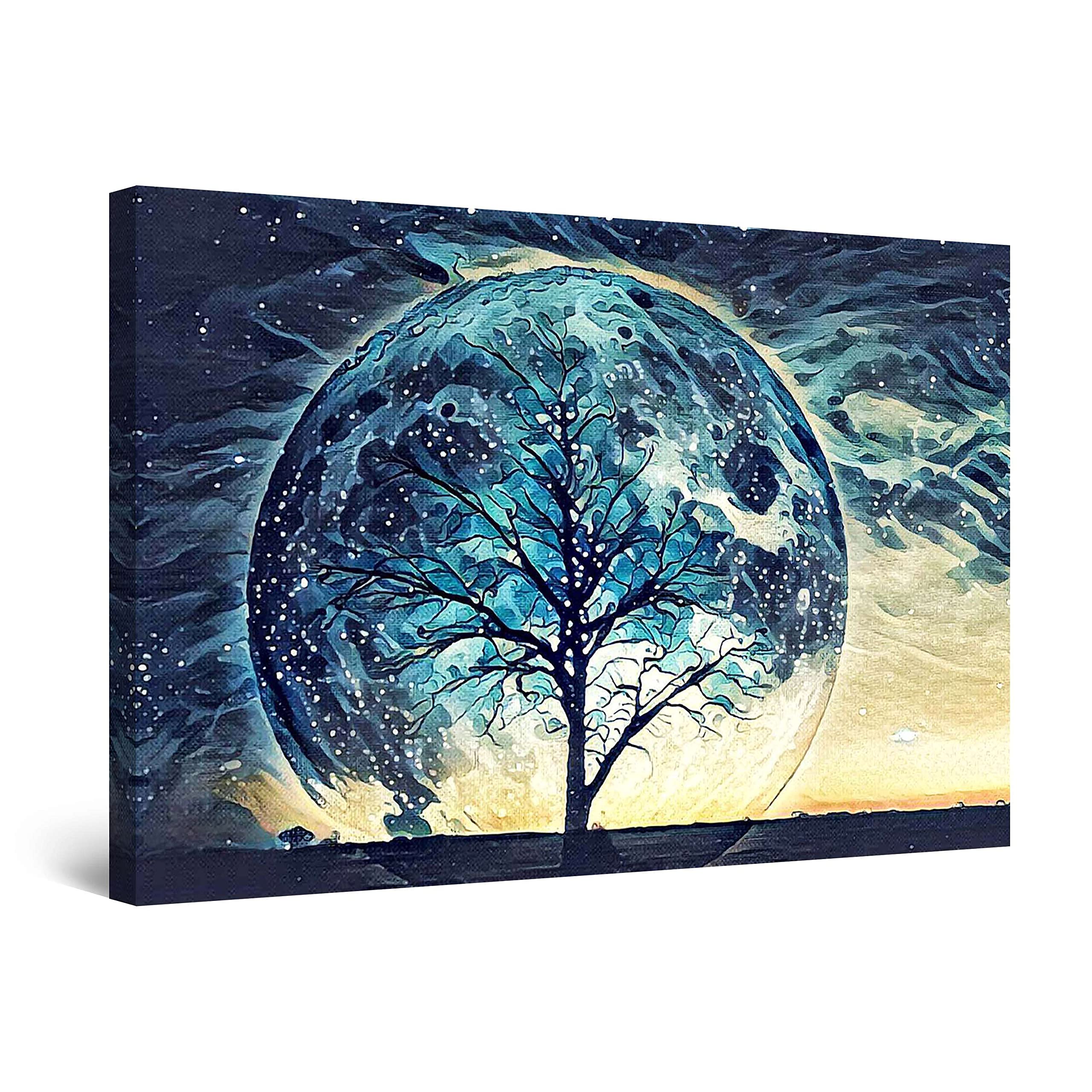 Tableau Décoratif Gustav Klimt 120x60 Cm - Toile Artistique Arbres Et Plantes