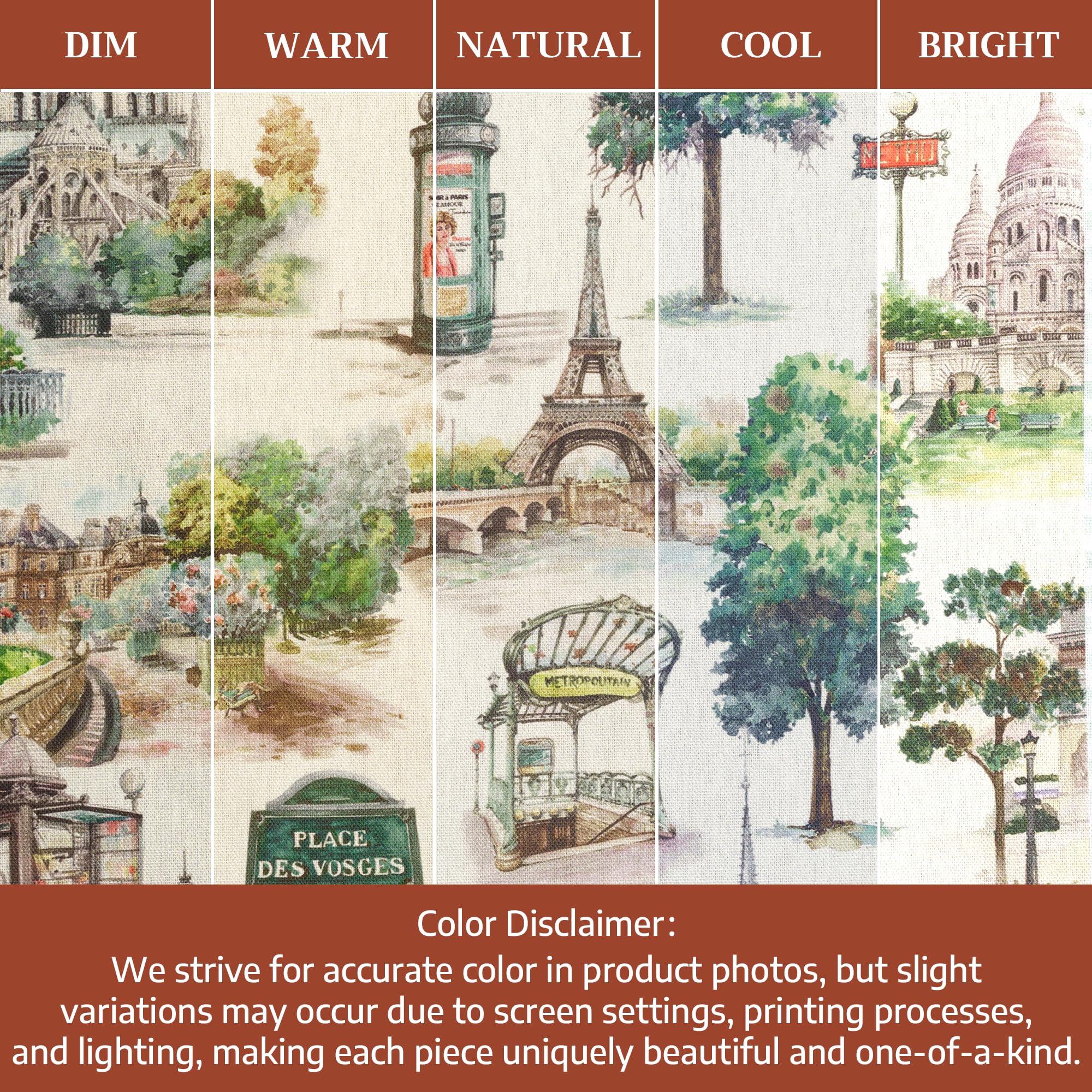 Maison d'Hermine Set di 4 tovaglioli di stoffa, 100% cotone, riutilizzabili, quadrati, lavabili, per cene, feste, matrimoni, ristoranti, Primavera Estate (Paris Voyage, 45 cm x 45 cm)