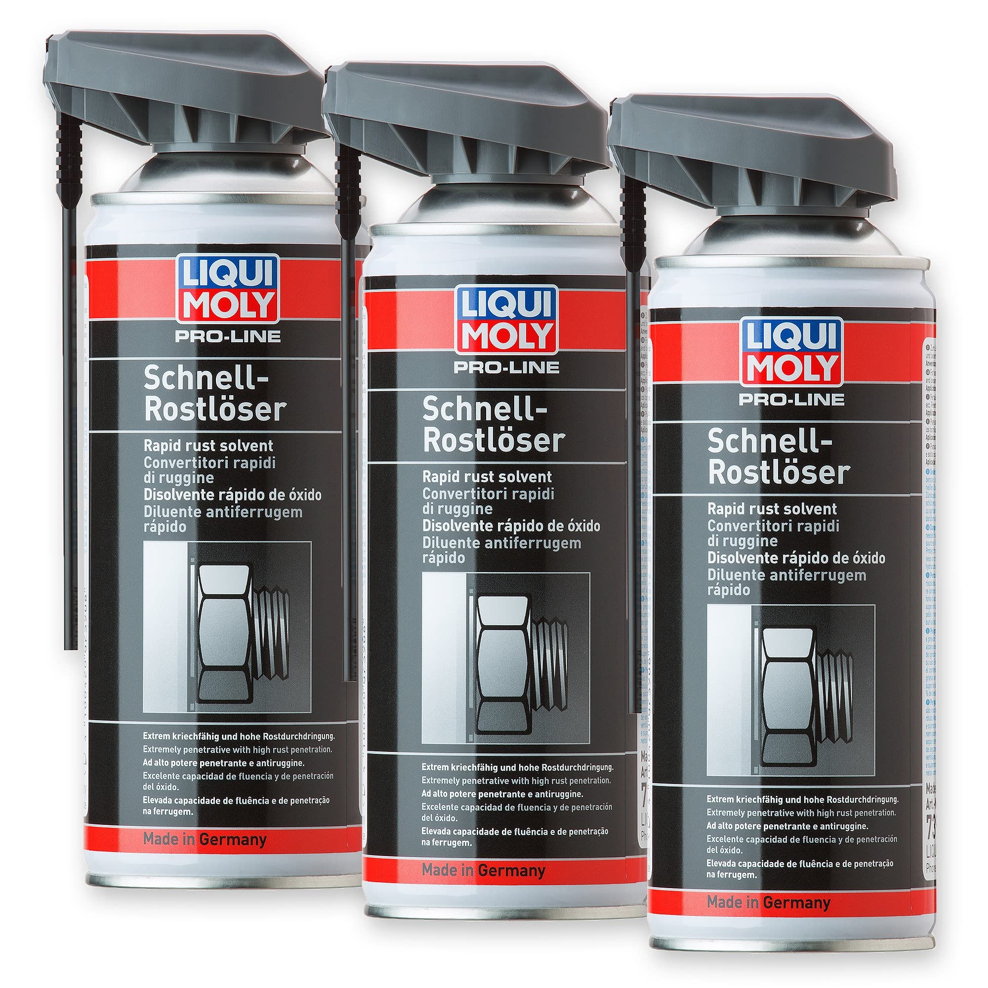 2x 400ml LIQUI MOLY Pro-Line Schnellrostlöser Spray Risolutore - Foto 6