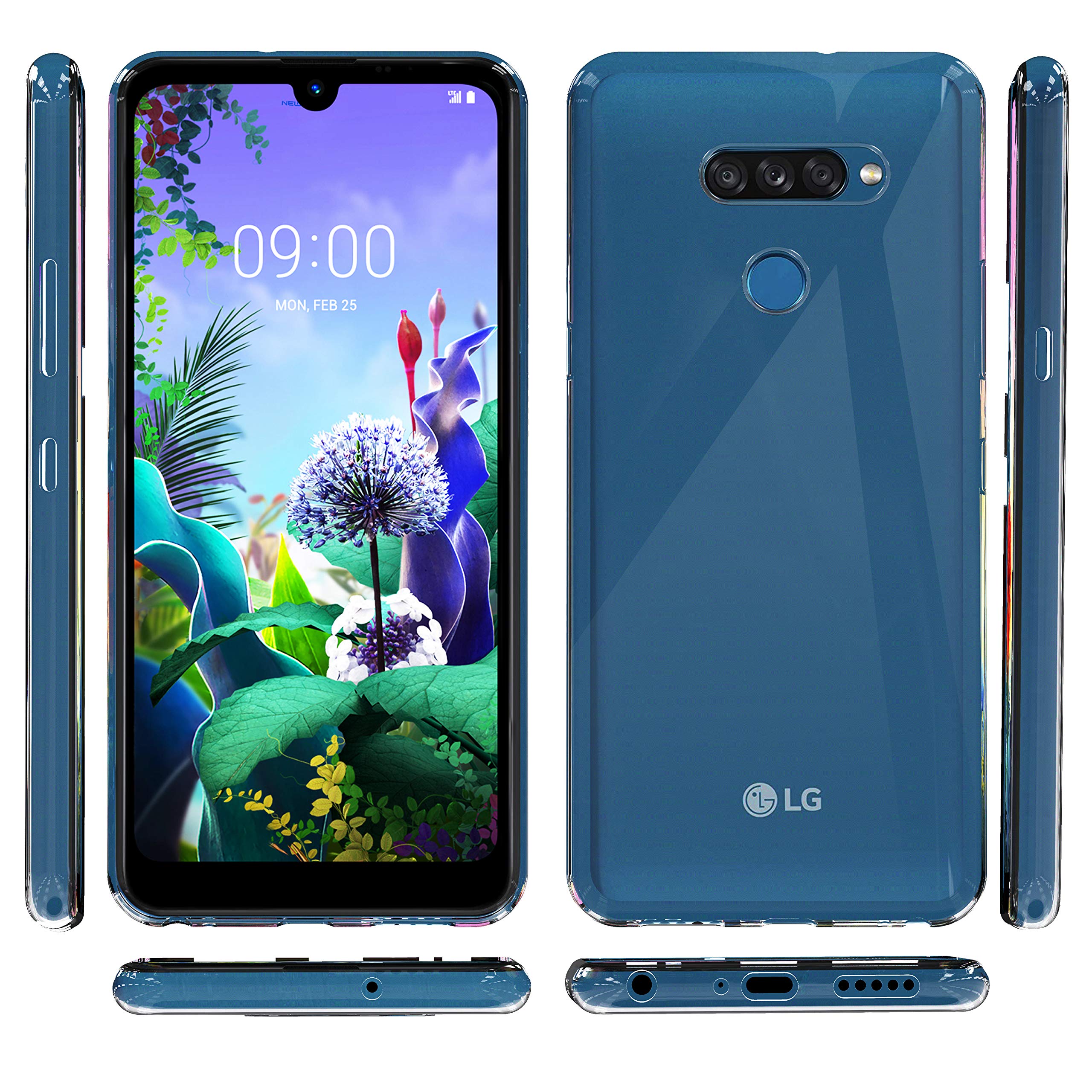 N NEWTOP Custodia Cover Compatibile per LG K50/Q60, Morbido TPU Clear