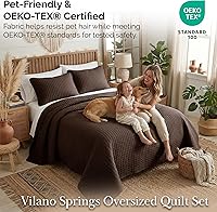 Vista 18 de Southshore Fine Living, Inc. Juego de edredón de tamaño King de gran tamaño, colcha de lavanda King/California con 2 fundas de almohada a juego