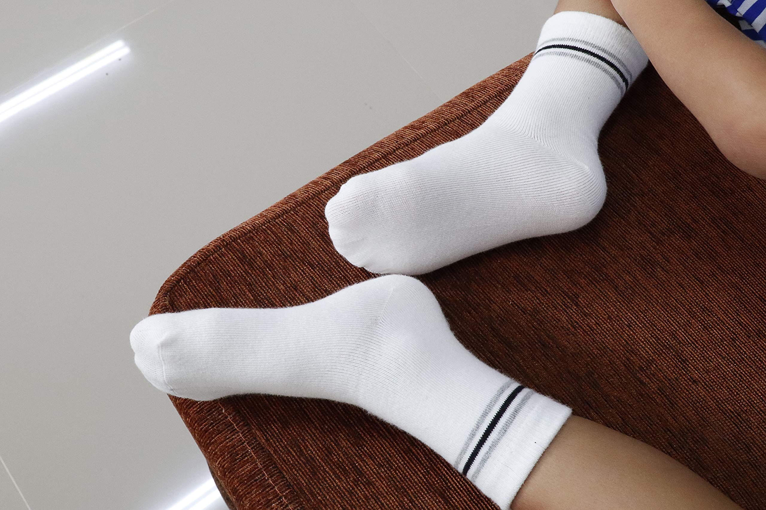 RATIVE Basic Socken Baumwolle Crew für Unisex Baby Säugling Kleinkind Kinder Jungen Mädchen, 12 Paar/Ru-3cun
