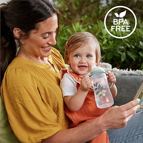 Miniatura 24 de NUK - Vaso grande para aprender a beber para bebés de 9 meses en adelante, de 10 onzas fluidas, colección Timeless