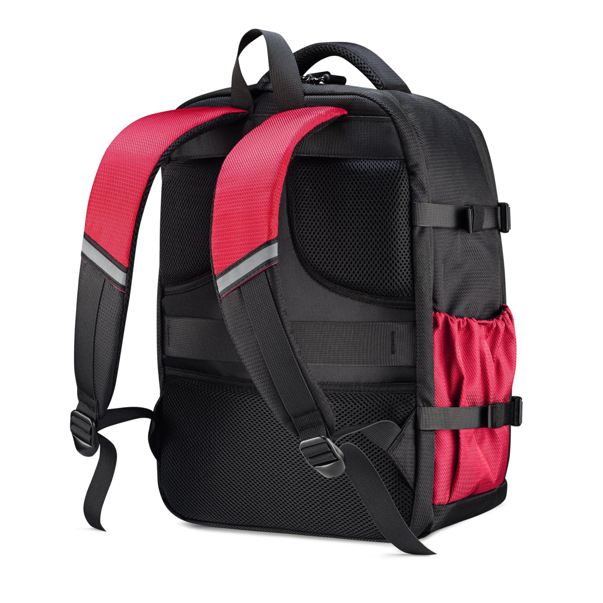 BARRENS Mochila de equipaje de mano, 40 x 30 x 20 cm, impermeable para Wizzair, Eurowings, equipaje de cabina de 23 L con compartimento para portátil, rojo, 23