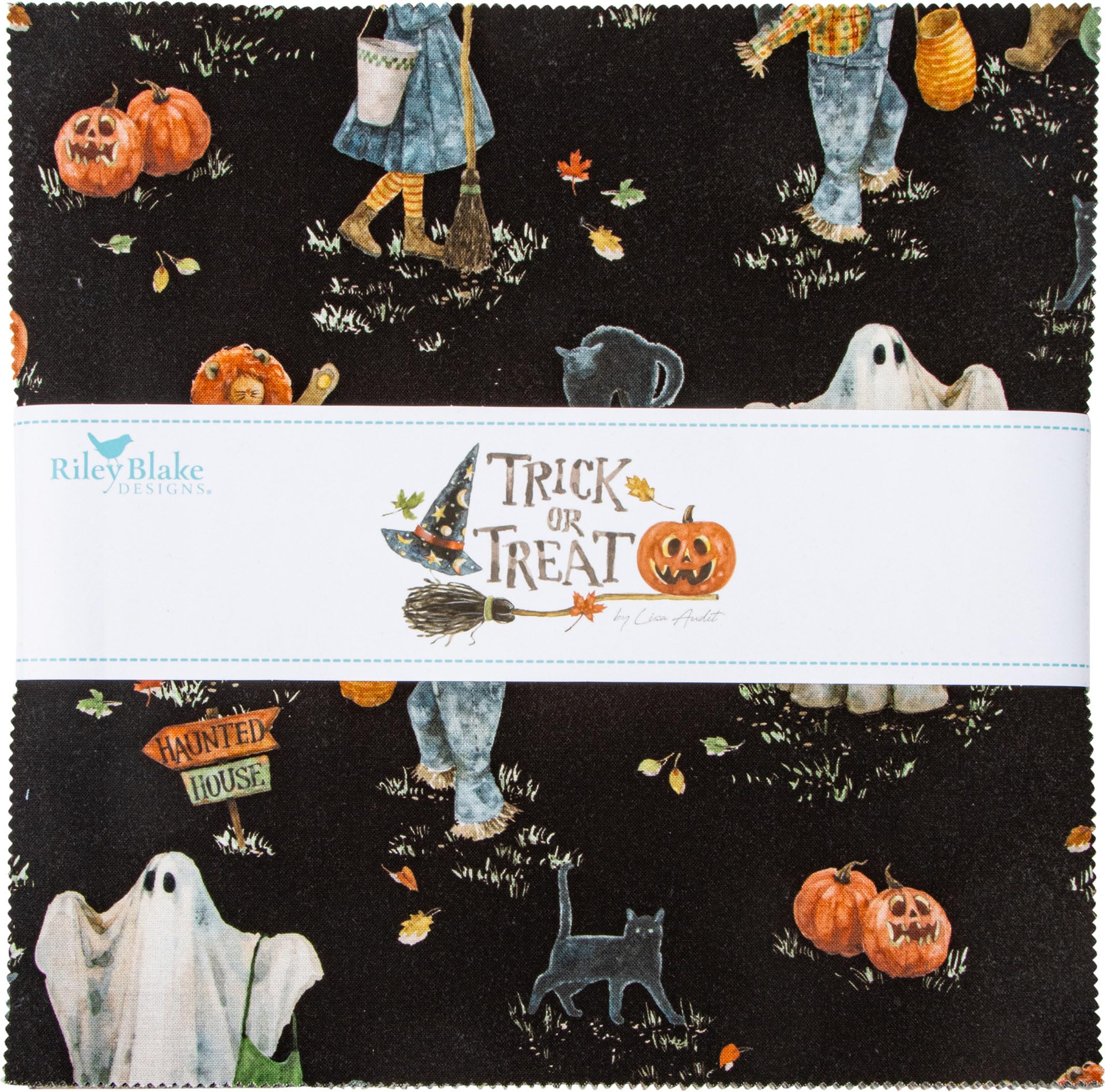 Lisa Audit Trick or Treat 10" Stacker 42 10-inch Squares Layer Cake Riley Blake Designs 10-15960-42