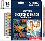 Crayola Art Pencils for Sketching & Shading (14ct), Colored Pencils for Adults, Includes 2 Graphite Pencils, Adult Coloring