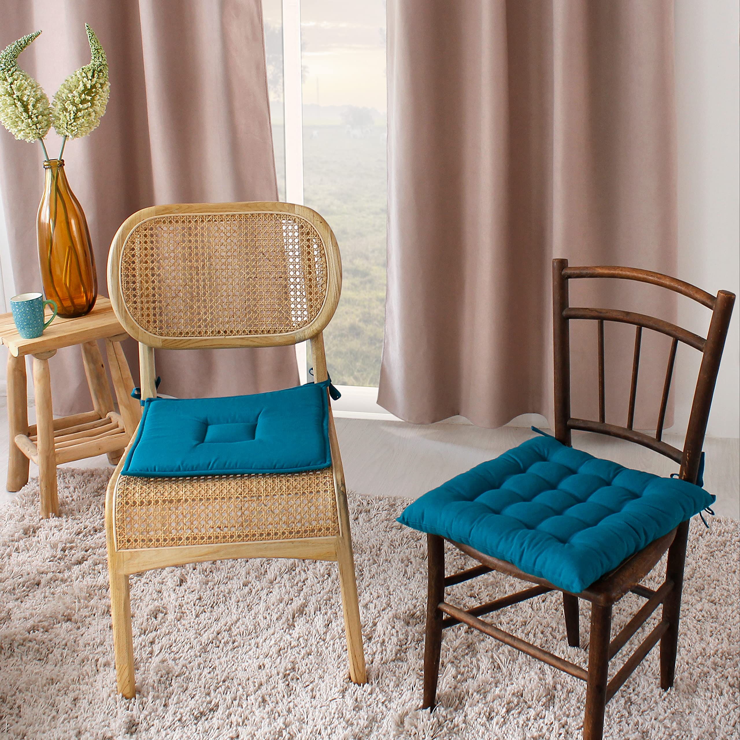 Nido d’ape 100% cotone certificato Oeko Tex altezza 150 cm petrolio