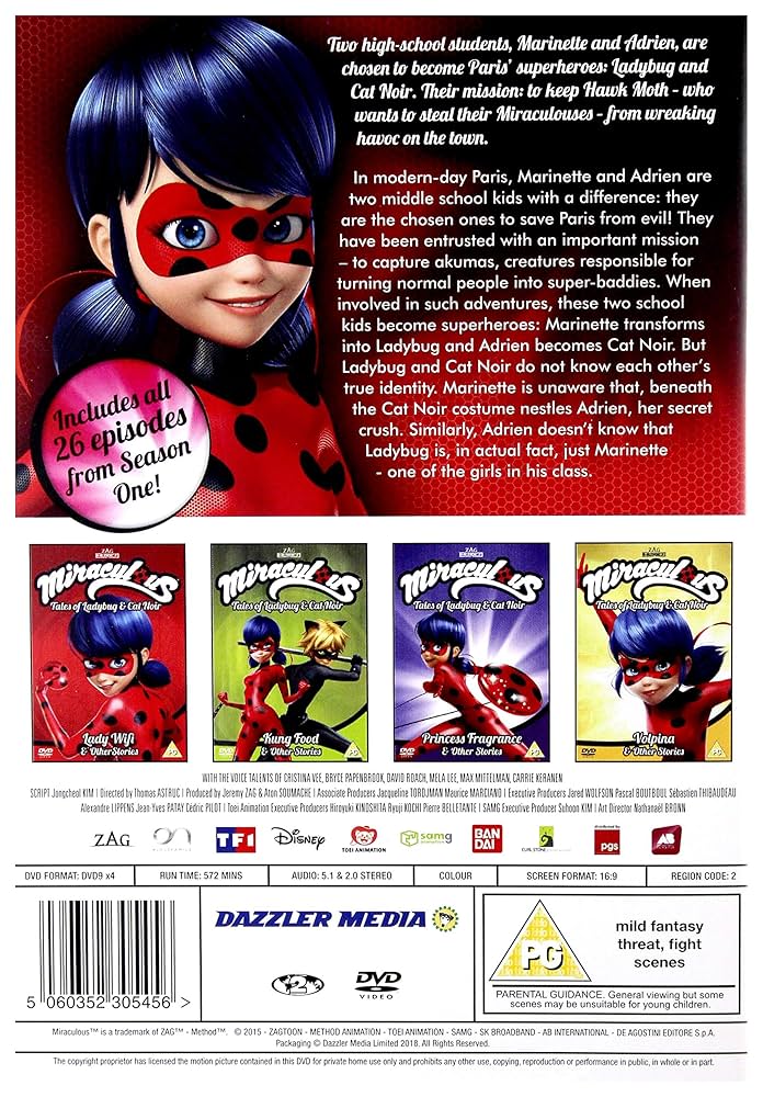 リージョン1・ミラキュラスレディバグ☆miraculous DVD Amazon.com: Miraculous: Tales of Ladybug & Cat Noir - Season