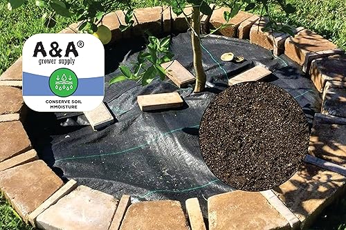 Miniatura 4 de A&A - Cubierta para el suelo de 4 onzas, barrera para malas hierbas, tela de paisaje duradera y resistente, alfombrilla de jardinería para bloques