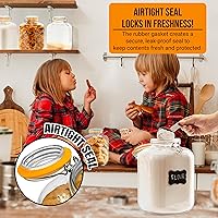 Vista 3 de Galashield Tarros de vidrio con tapas herméticas, tarros de almacenamiento de alimentos, recipientes a prueba de fugas con sello de preservación