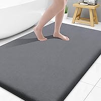 Vista 99 de Smiry Alfombra de Baño de Espuma Viscoelástica 47x24, Alfombras de Baño Extra Suaves y Absorbentes, Alfombra Antideslizante Lavable para Suelo, Gris