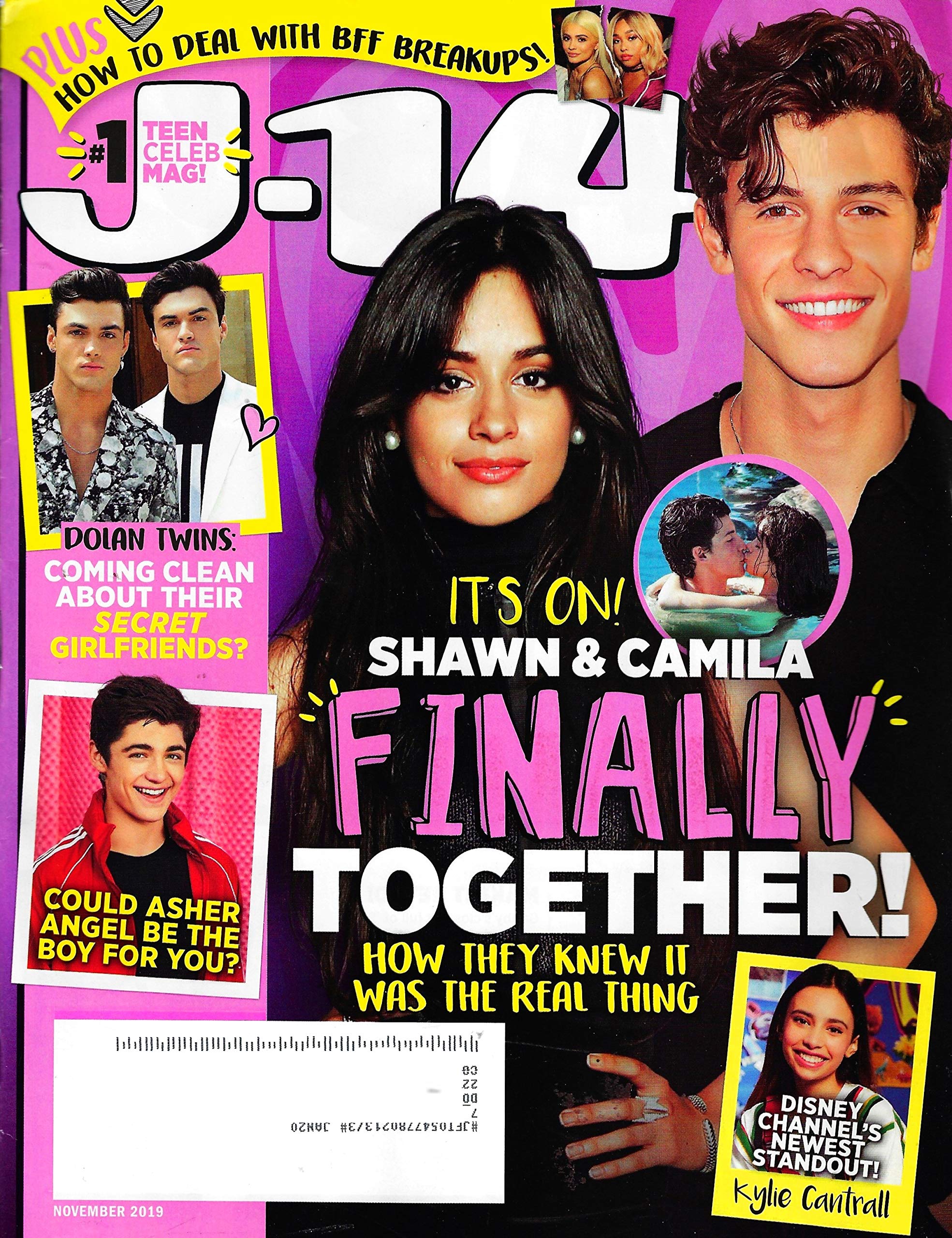 J-14 MagazineJ-14 Magazine November 2019 SHAWN MENDES & CAMILA CABELLO Cover, Dolan Twins, Kylie Cantrell