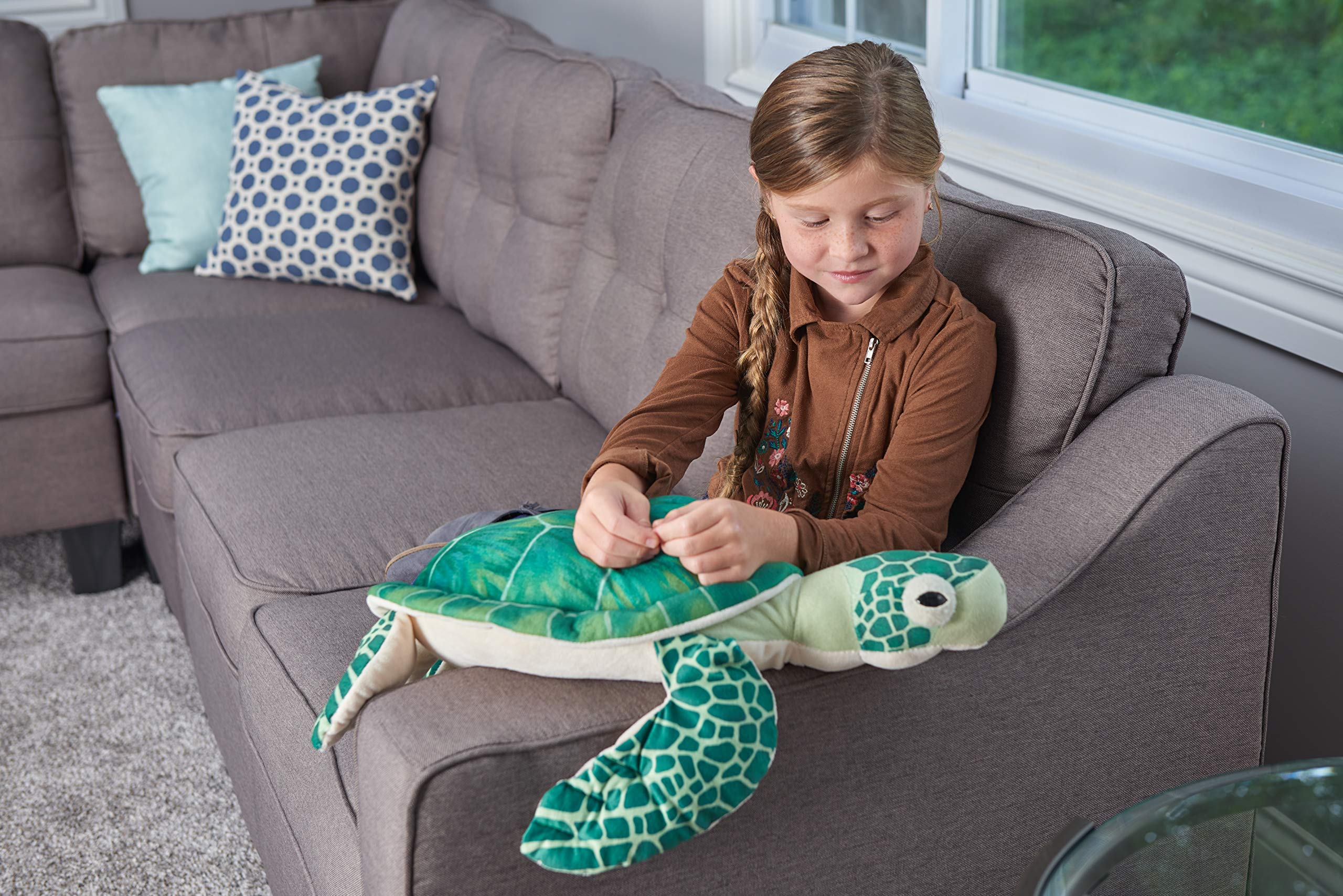 Wild Republic Sea Turtle Plush, Stuffed Animal, Plush Toy, Gifts for Kids, Living Ocean 23 Inches , Green - Image 5