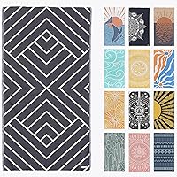 Vista 32 de FESHKA Toalla de Playa Turca Sin Arena (37 x 67 pulgadas) Toalla de Baño de Secado Rápido, Manta de Playa de Gran Tamaño, Ligera para Viajes - Hecha