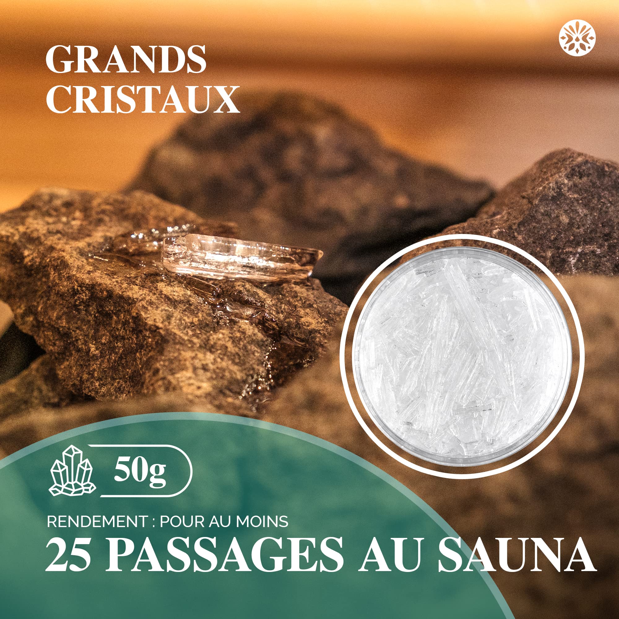 LoWell Cristaux de menthol 100% menthe pure pour sauna - Sachets refermables