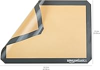 Vista 4 de Yaxa Basics - Esterilla de hornear de silicona antiadherente, apta para alimentos, paquete de 4, beige/gris, rectangular, 16.5" x 11.6