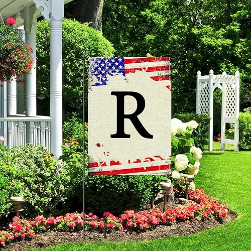 Miniatura 2 de Bandera de jardín patriótica para el 4 de julio, decoración de patio al aire libre, 12 x 18 pulgadas, bandera conmemorativa de doble cara para el