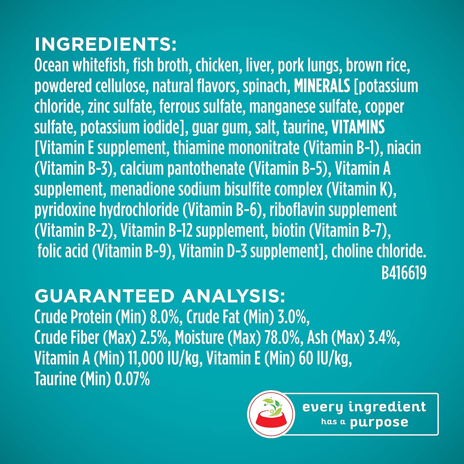 Purina ONE Indoor, Natural, High Protein Pate Wet Cat Food, Indoor Advantage Ocean Whitefish & Rice - (24) 3 oz. Pull-Top Cans