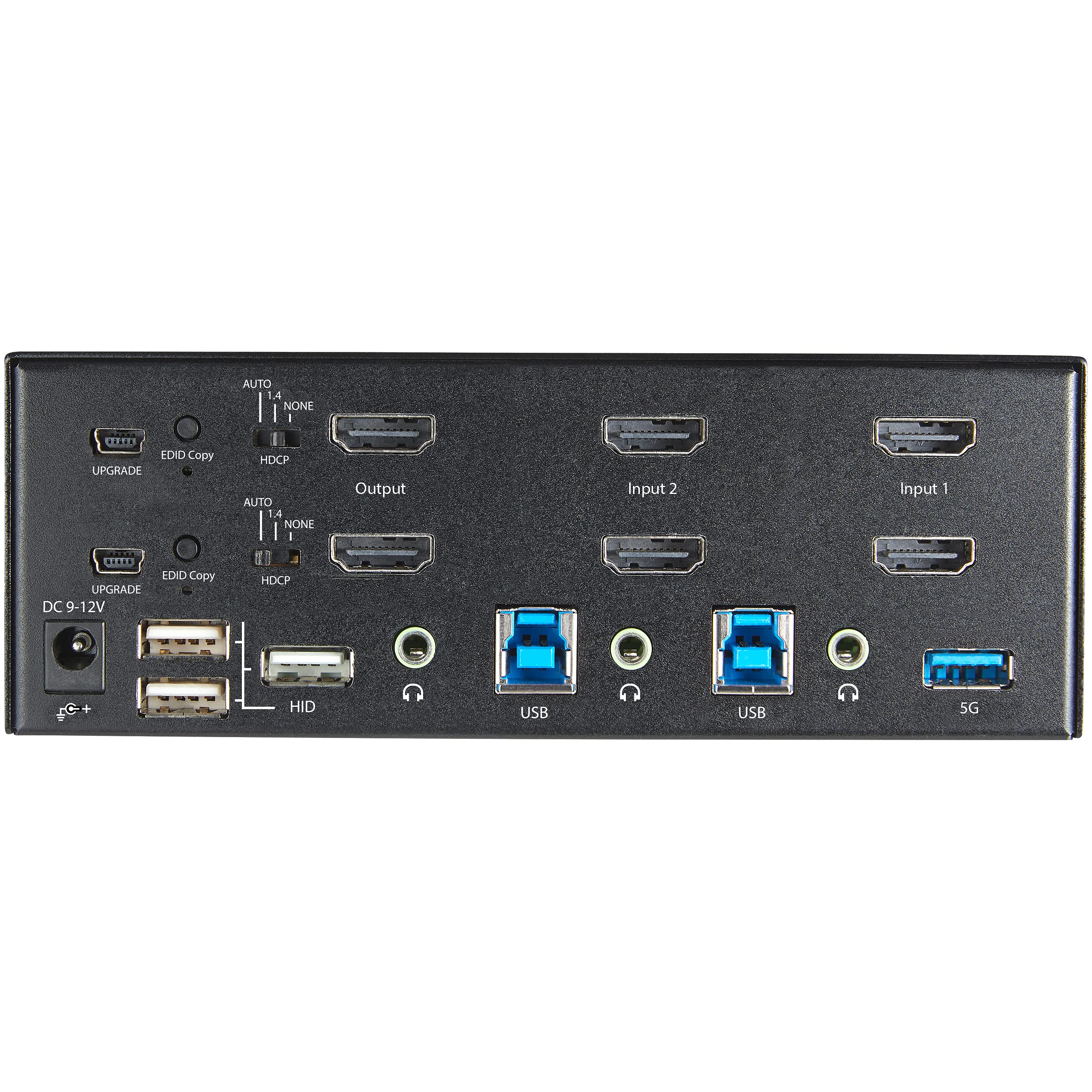 StarTech.com Commutateur KVM HDMI 2.0, 2 Ports, 2 Écrans - 4K 60Hz Ultra HDR - KVM de Bureau 4K HDMI 2.0 avec Hub USB 3.0, 2 Ports (5Gbps) et 4x USB 2.0 HID, Audio - TAA (SV231DHU34K6)