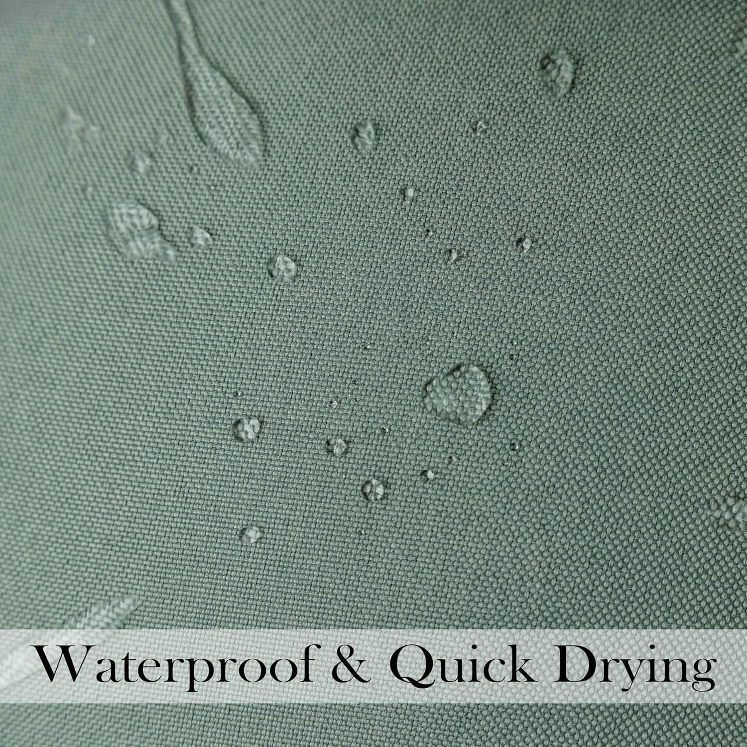 Demetex Outdoor Throw Pillow Covers 18x18 Set of 4 Waterproof Square Pillow Case Spring Decorative Throw Pillow Covers for Patio Furniture Couch Garden, 18 x 18 Inch, Sage Green