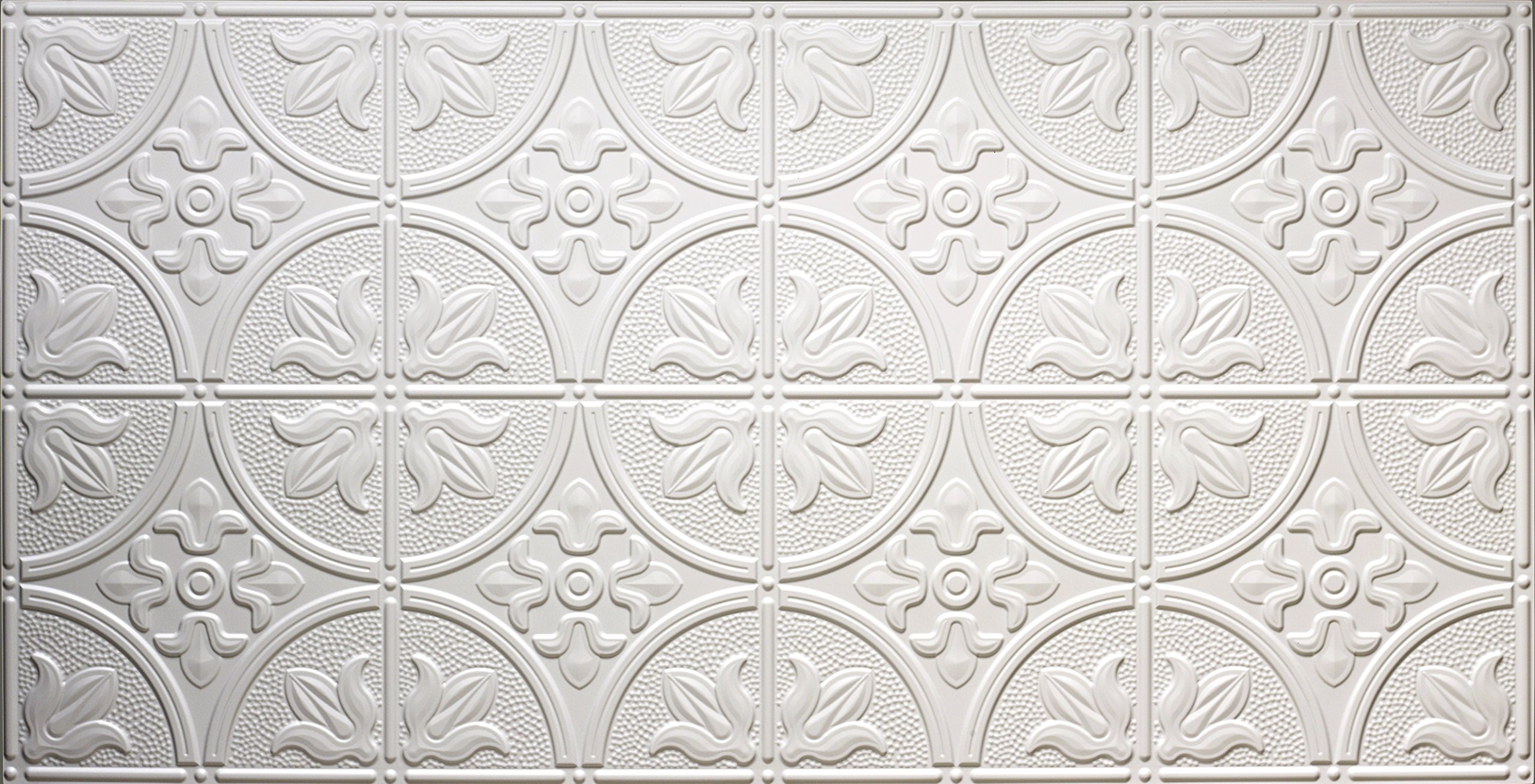 309W Traditional Tin Style Panels for Glue-Up Installation, Matte White