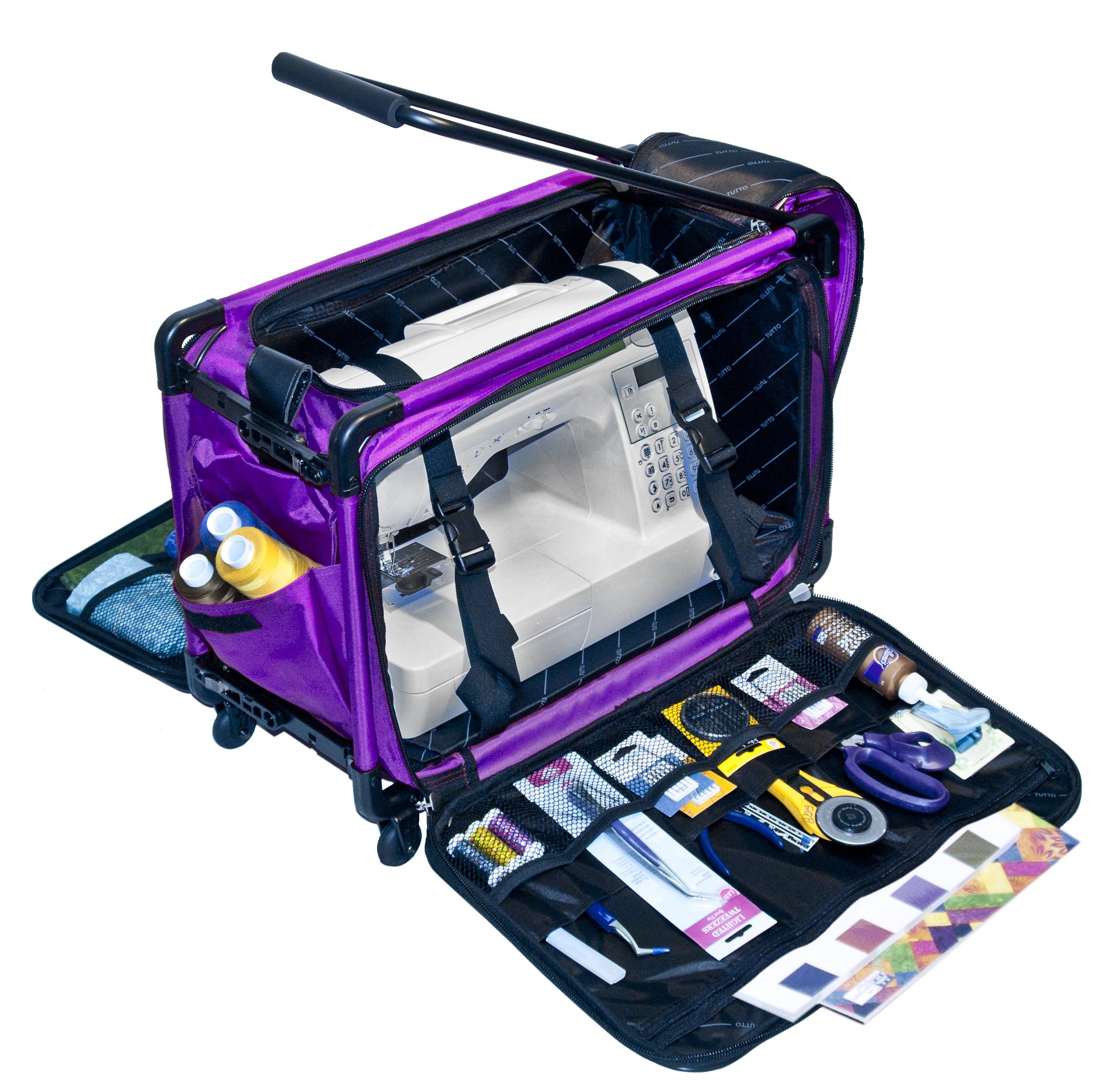 Tutto Machine On Wheels Case-23"X15"X12" Purple