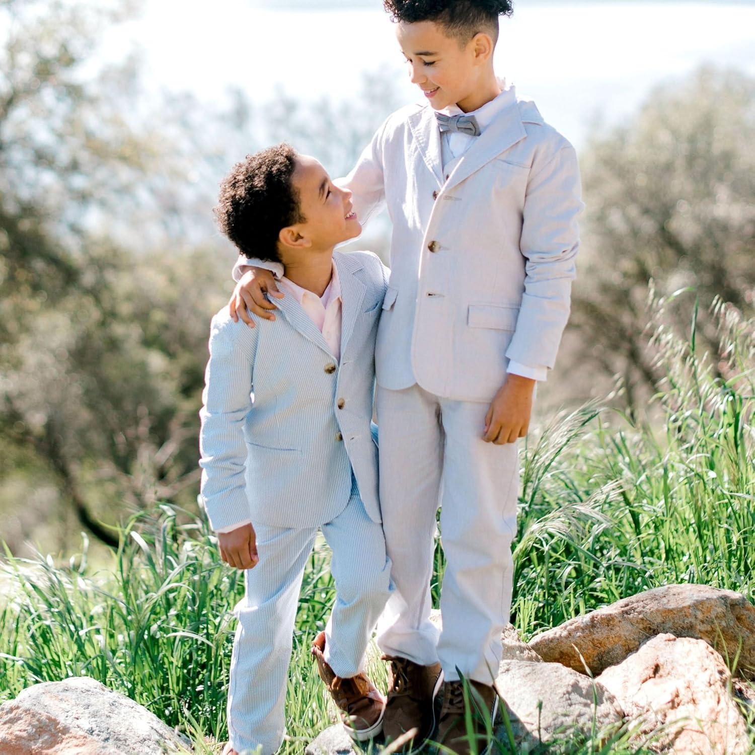 Suit Pant in Seersucker Style by Hope & Henry Boy - Image 6