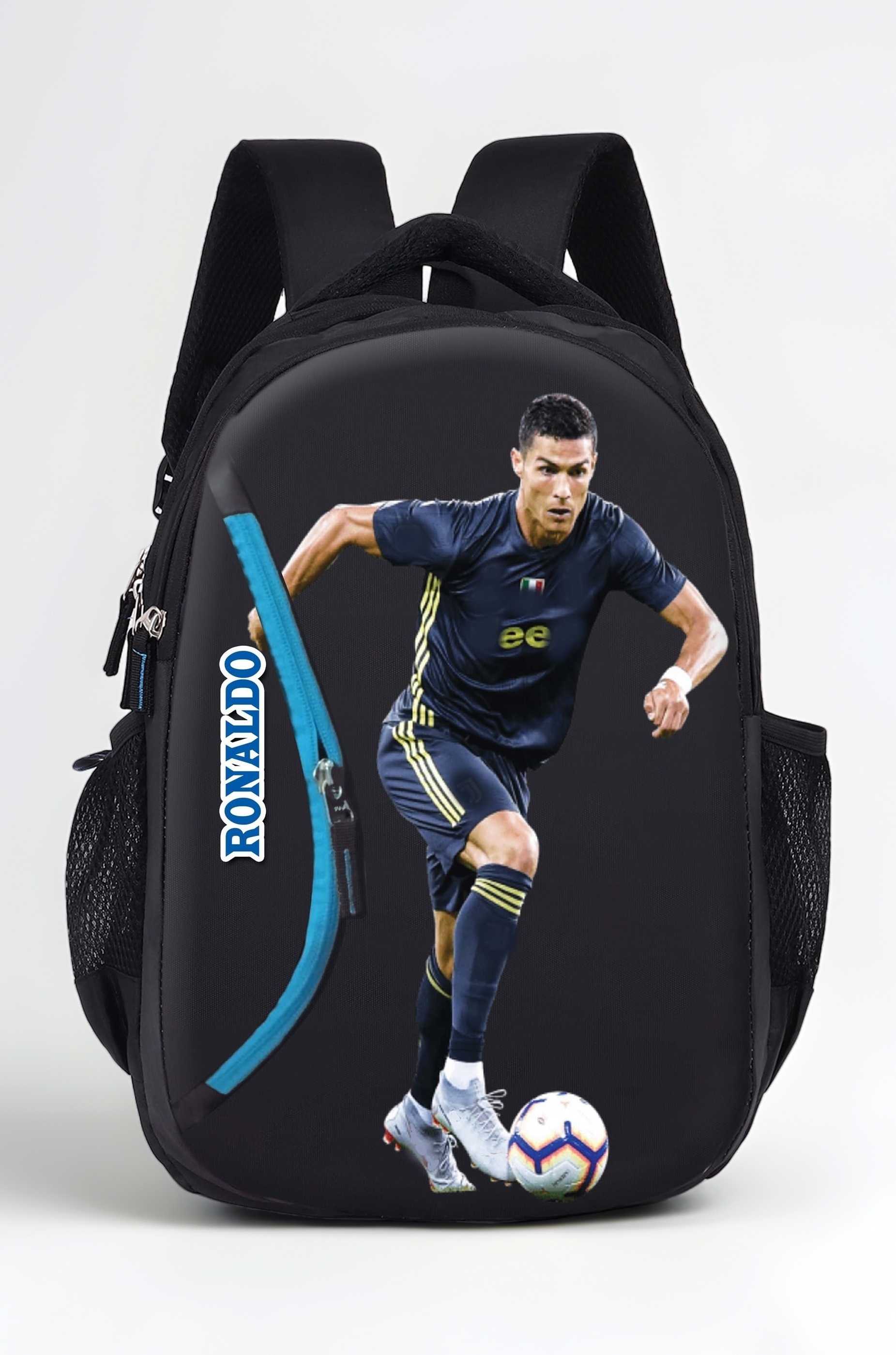 School Bag 18 Inch Cristiano Printed Travel Daytrip Office College Unisex Casual Backpack Multi-Purpose Bag