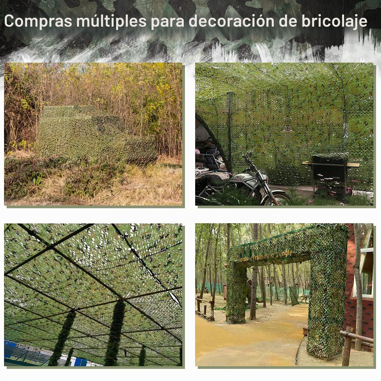 Greensen Red de Camuflaje de 10 x 10, protección Solar, Camuflaje, Camuflaje, Camuflaje, Camuflaje, Camuflaje, ejército, Red de Ocio, Camping, Exterior, para Caza, Fuego, decoración Militar