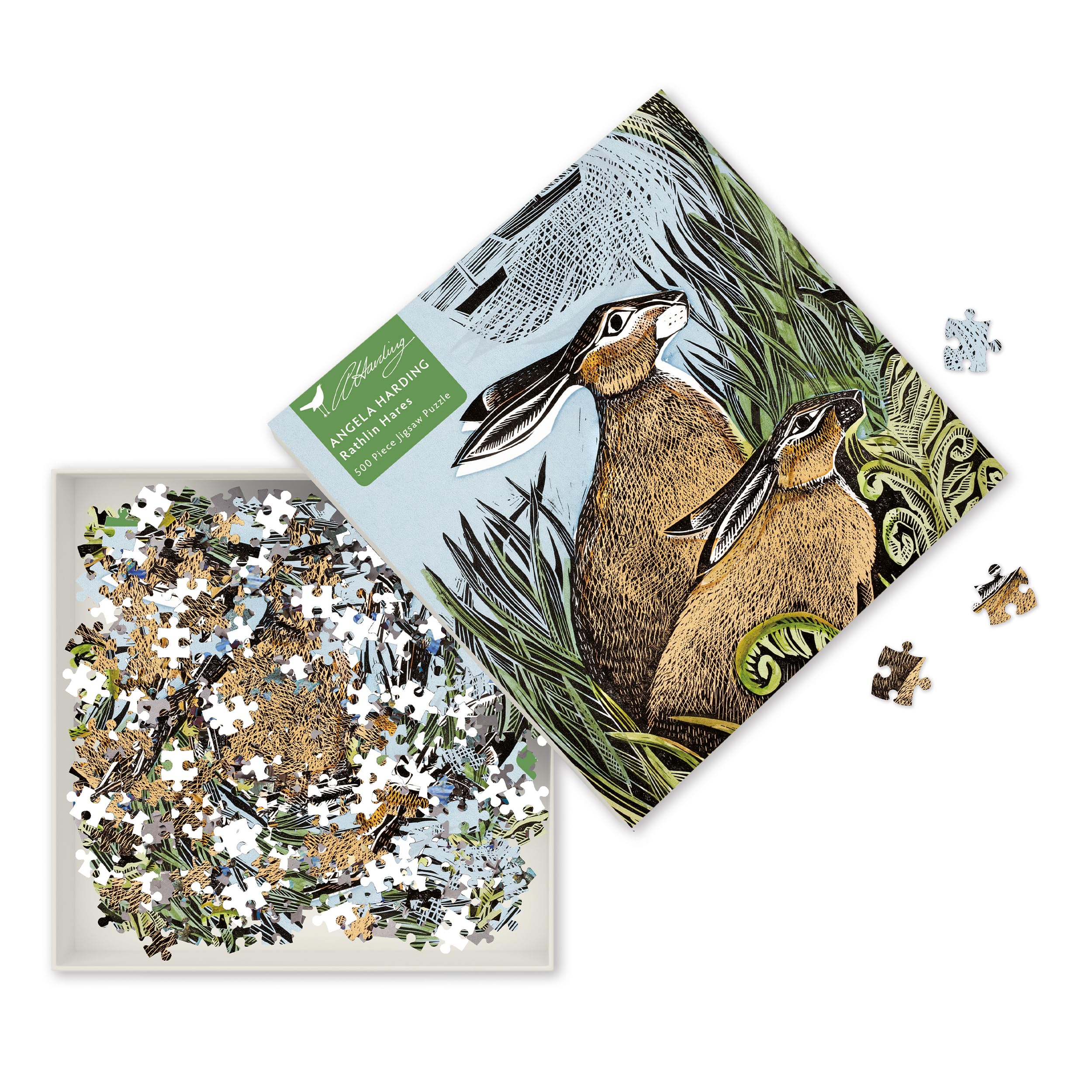 Amazon.com: Adult Jigsaw Puzzle Angela Harding: Rathlin Hares (500