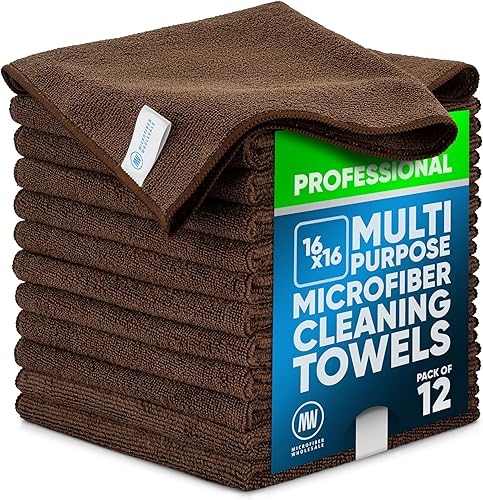 Miniatura 18 de Toalla Buff Pro de Microfibra de Superficie Múltiple - Paquete de 12 unidades - Paños de limpieza premium - Limpia, quita el polvo, pule, absorbe