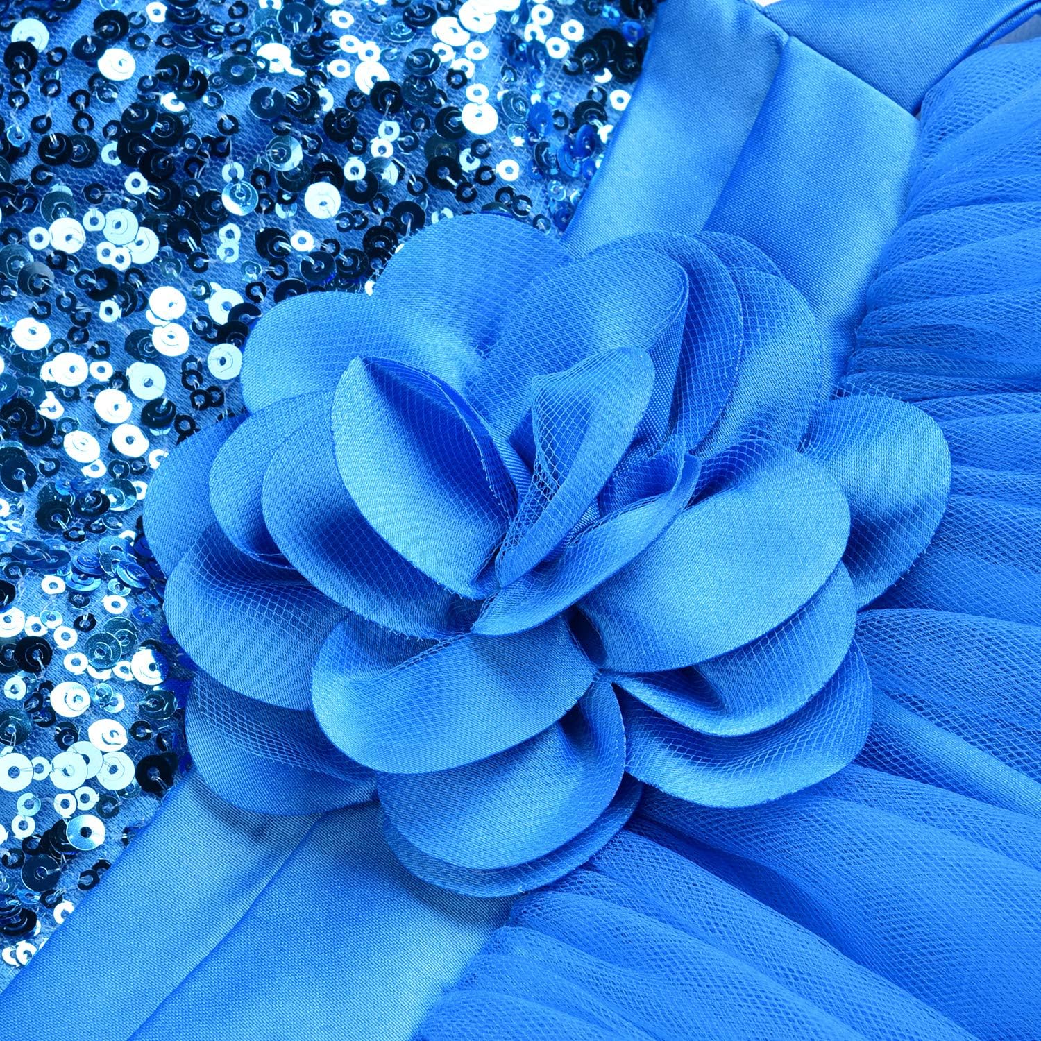 Uhnice Sequin Sleeveless Tulle Mesh Flower Girl Party Dress: Clothing, Shoes & Jewelry