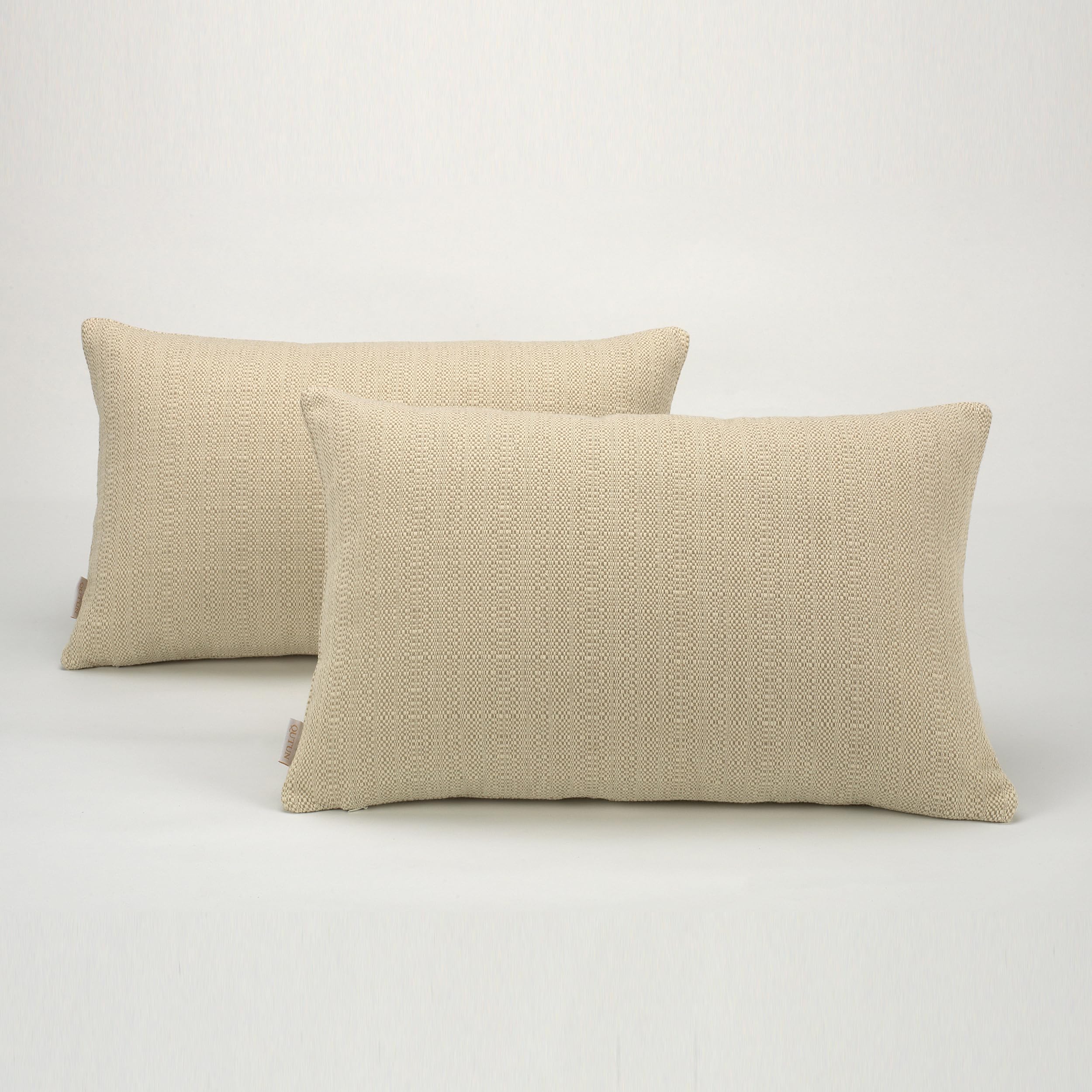 Housse de coussin 50 x 30 cm beige pour rénover vos vieux coussins fatigués
