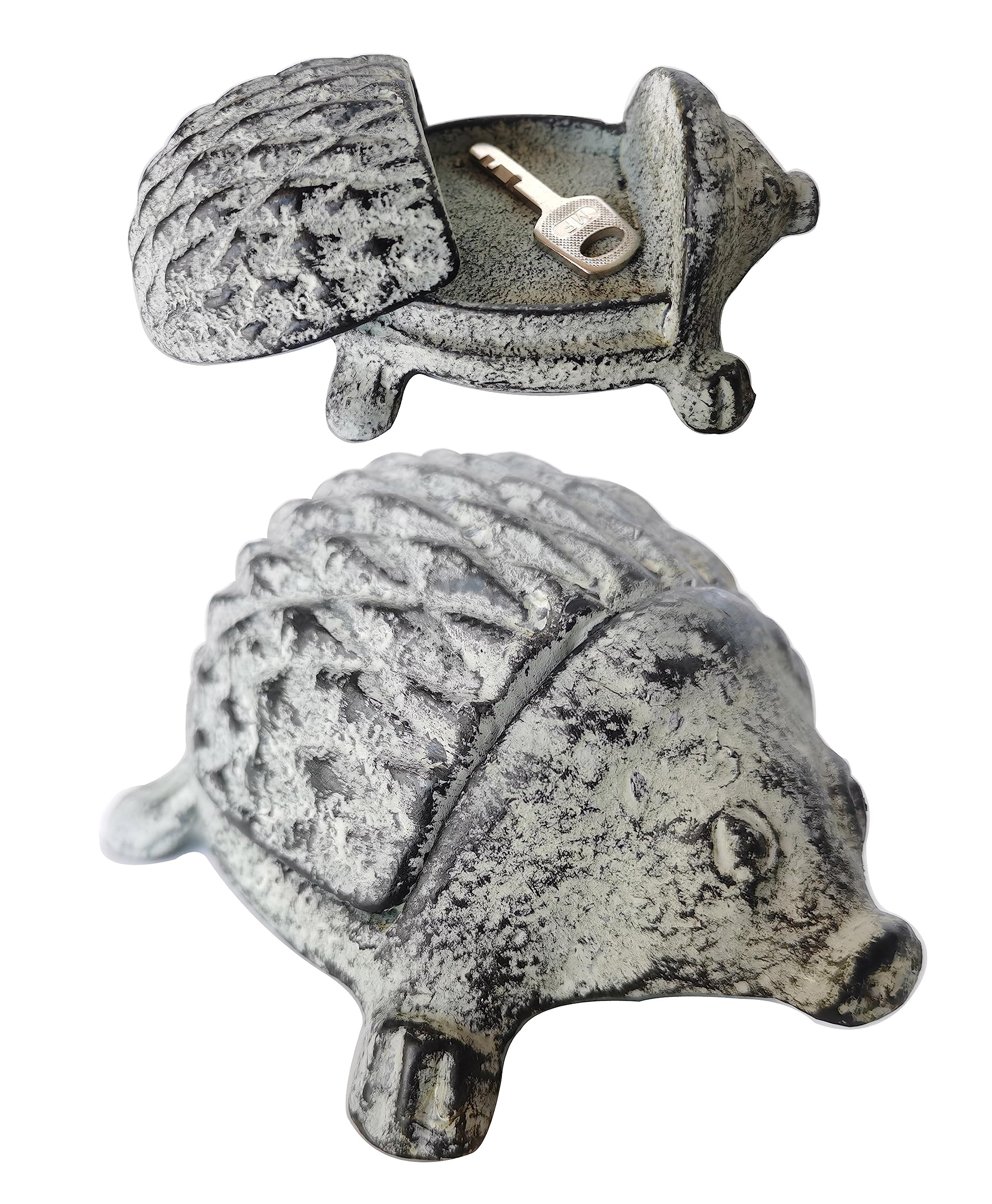 Turtle Key Box Outdoor Key Storage JUXYES Cast Iron Turtle Key Hider - Outdoor Garden ...