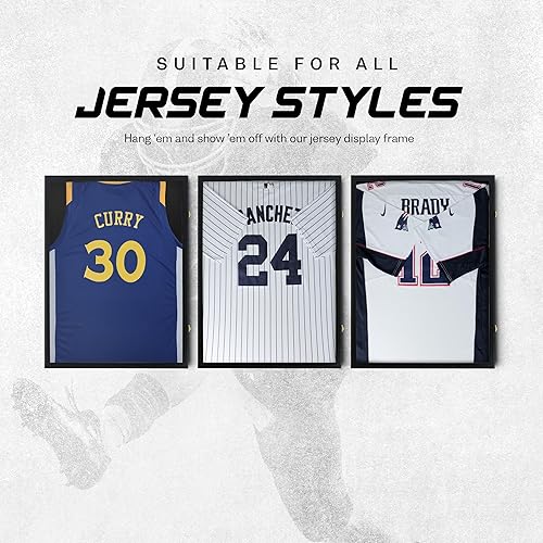 Miniatura 4 de GraceView Estuche de exhibición con marco de jersey, caja grande de sombra de jersey de fútbol con 98% de protección UV, acrílico para baloncesto y