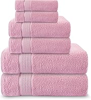 Vista 60 de Juego de toallas de baño - 100% algodón - 2 toallas de baño, 2 toallas de mano y 2 toallitas - Grandes, gruesas, esponjosas, absorbentes, secado