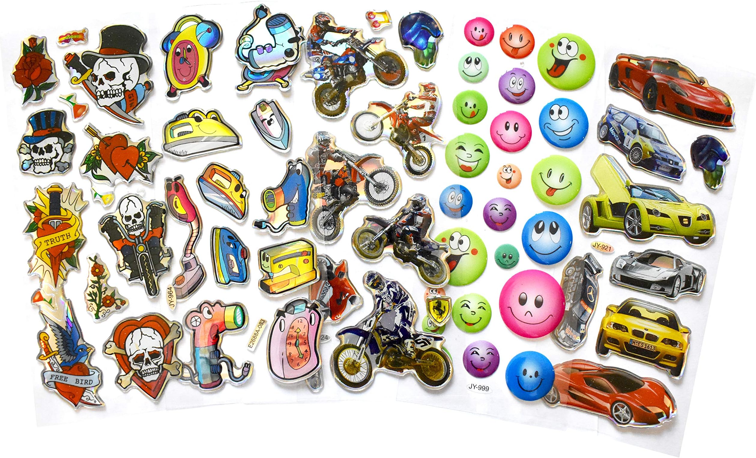 Stickers for Kids โ 3D Stickers for Scrapbooking โ 3D Puffy Stickers 5 Sheet (Mix of 5 - for Boys)