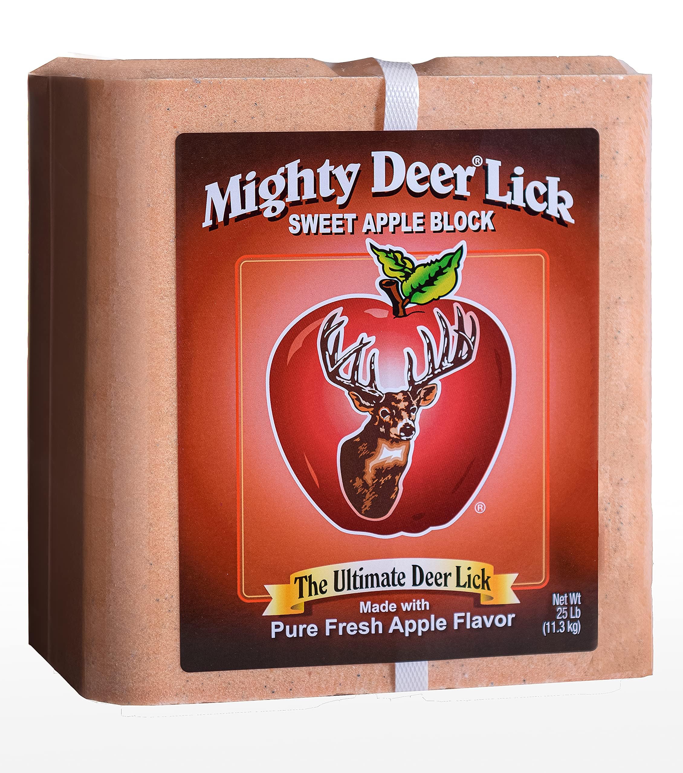 Lick Attractant Block 25 LB - Deer Can't Resist, Balanced Nutrition (Sweet Apple)