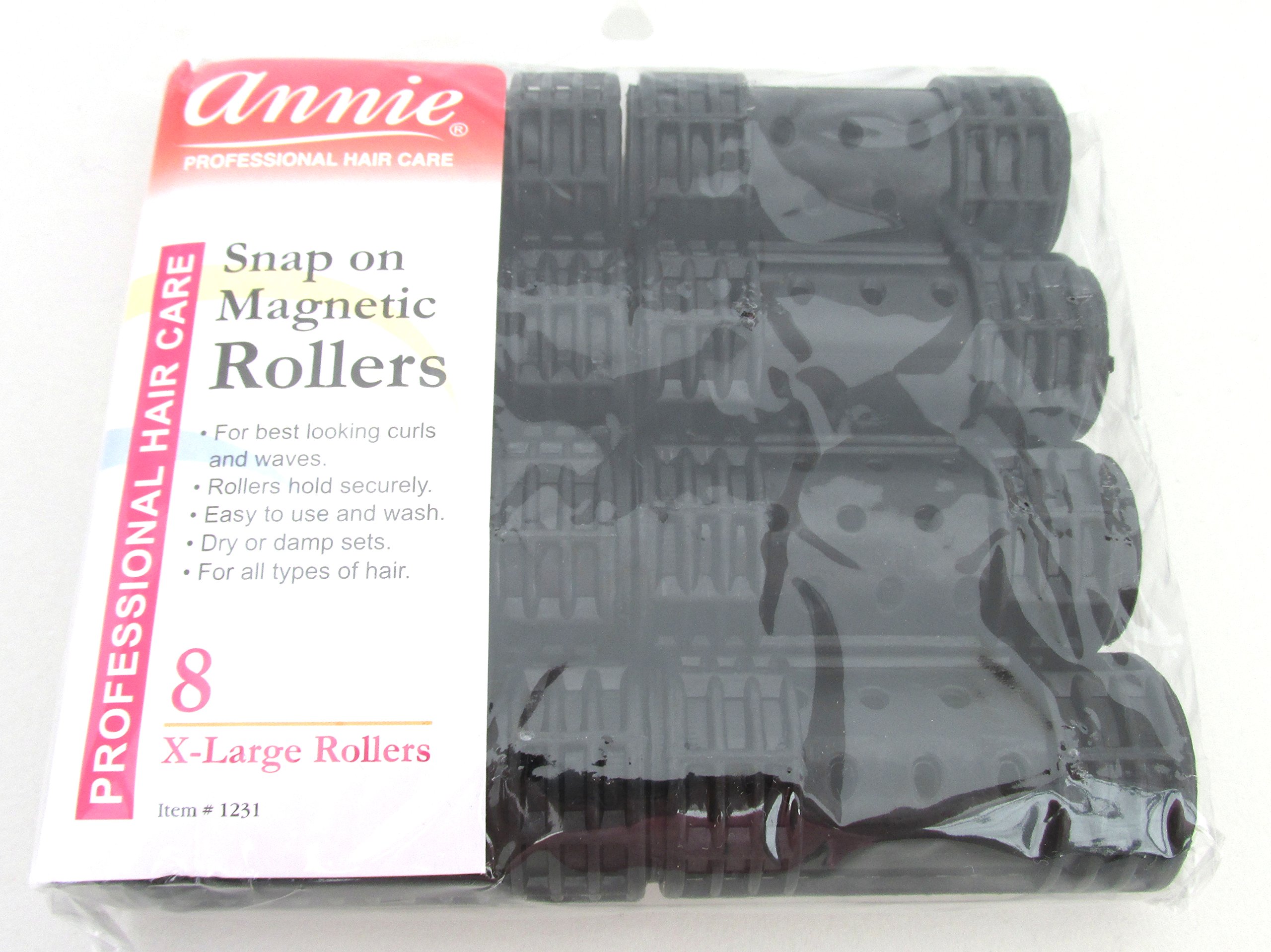 Amazon.com : Annie Snap-On Magnetic Hair Rollers – X-Large 1 1/8