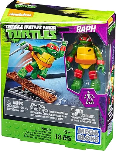 Mega Bloks Teenange Mutant Ninja Turtles Raph Balancín Stunt Building Playset
