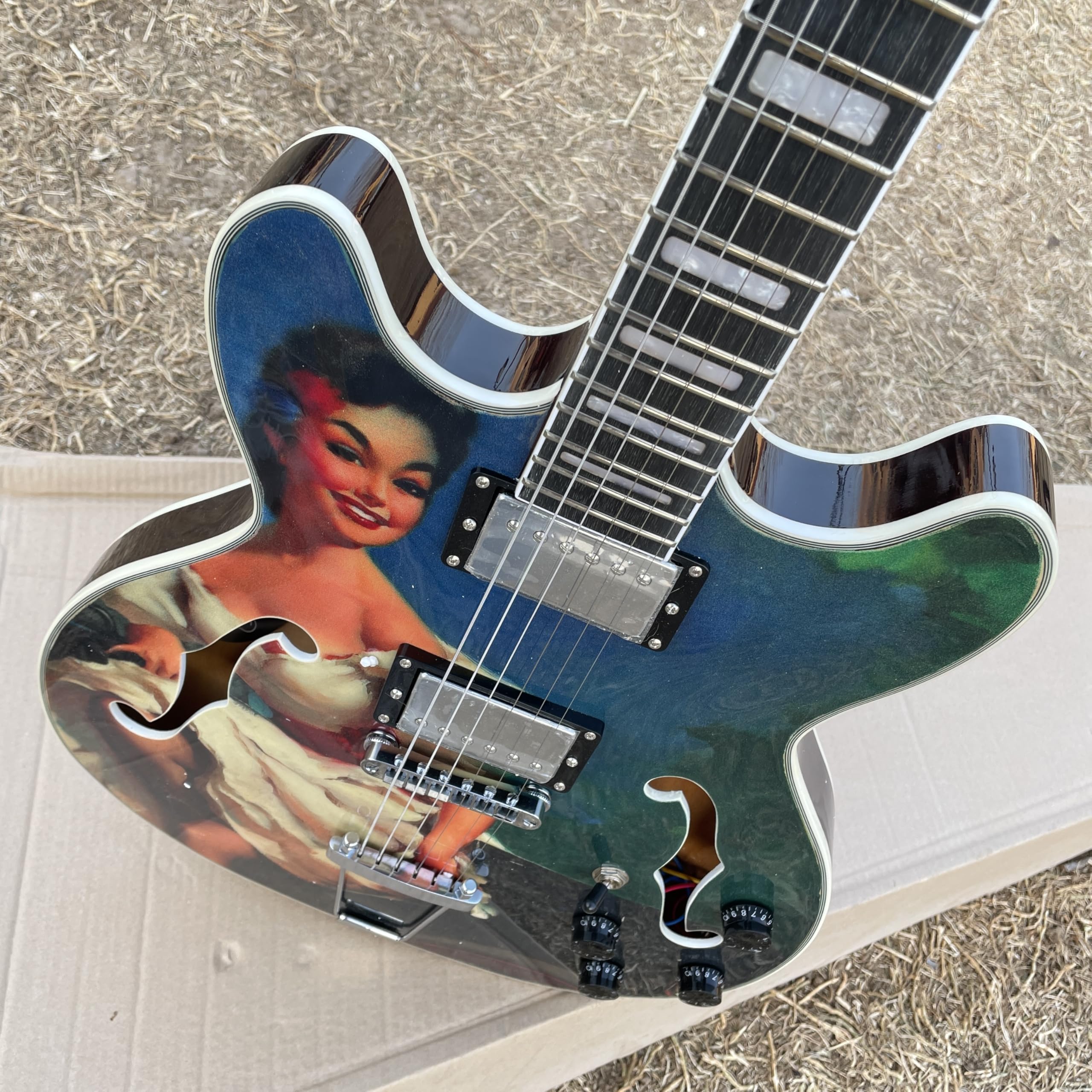 D'Angelico Excel EXL-1 Hollowbody Electric Guitar - Dark Iced Tea Burst