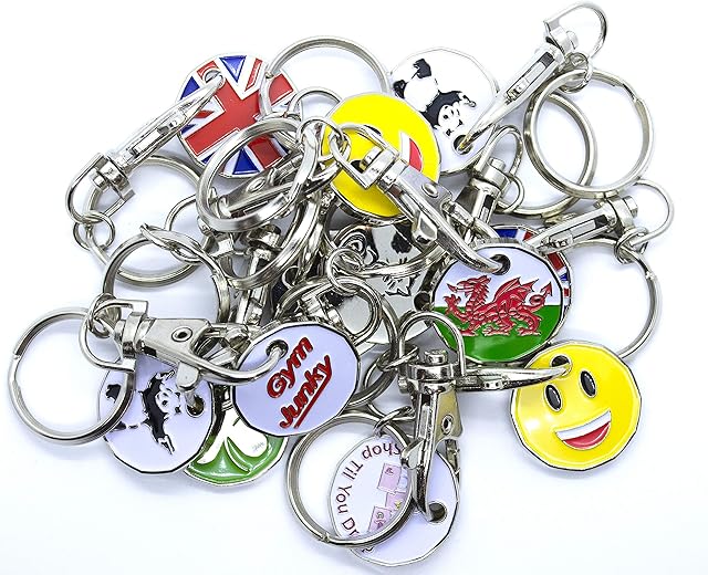 Harts 6 x Assorted New 12 sided Trolley locker Token (£1 coin size)
