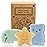 myHomeBody Konjac Baby Sponge for Bathing, Cute Shapes Natural Kids Bath loofah for Infants, Toddler, Newborns, Safe Plant-Based, 3pc. Set: Elephant, Bear & Star