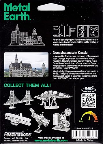 Miniatura 7 de Fascinations Metal Earth Neuschwanstein Castle 3D Kit de modelo de metal