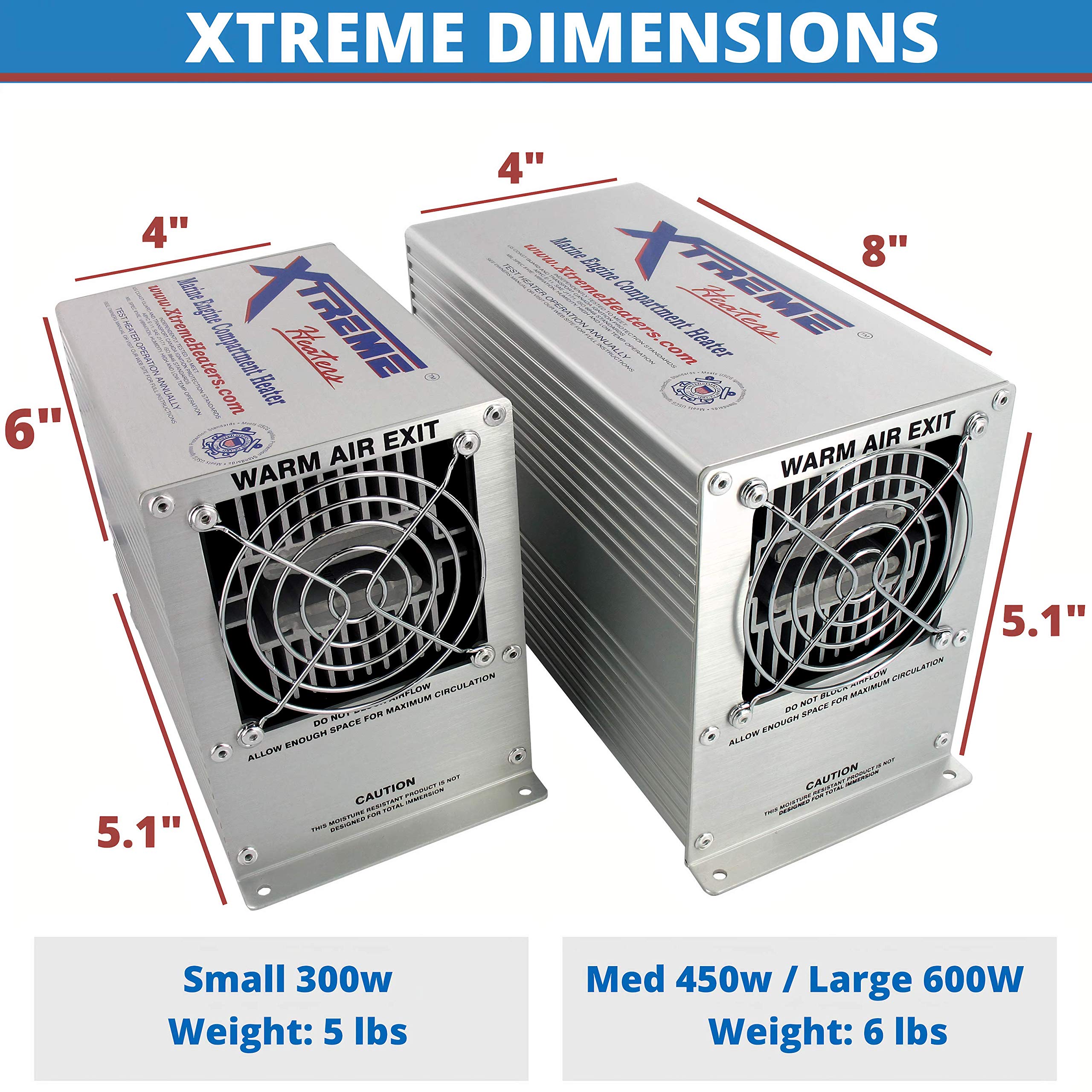 Xtreme Heaters XHEAT Small 300W 110v Boat Engine Compartment Heater