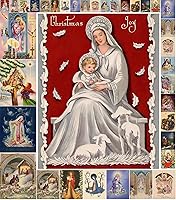 Vista 7 de Paquete de papel para decoupage (35 hojas 15x20 cm) Gatos aman Navidad FLONZ Tarjetas vintage con imágenes navideñas para decoupage, manualidades