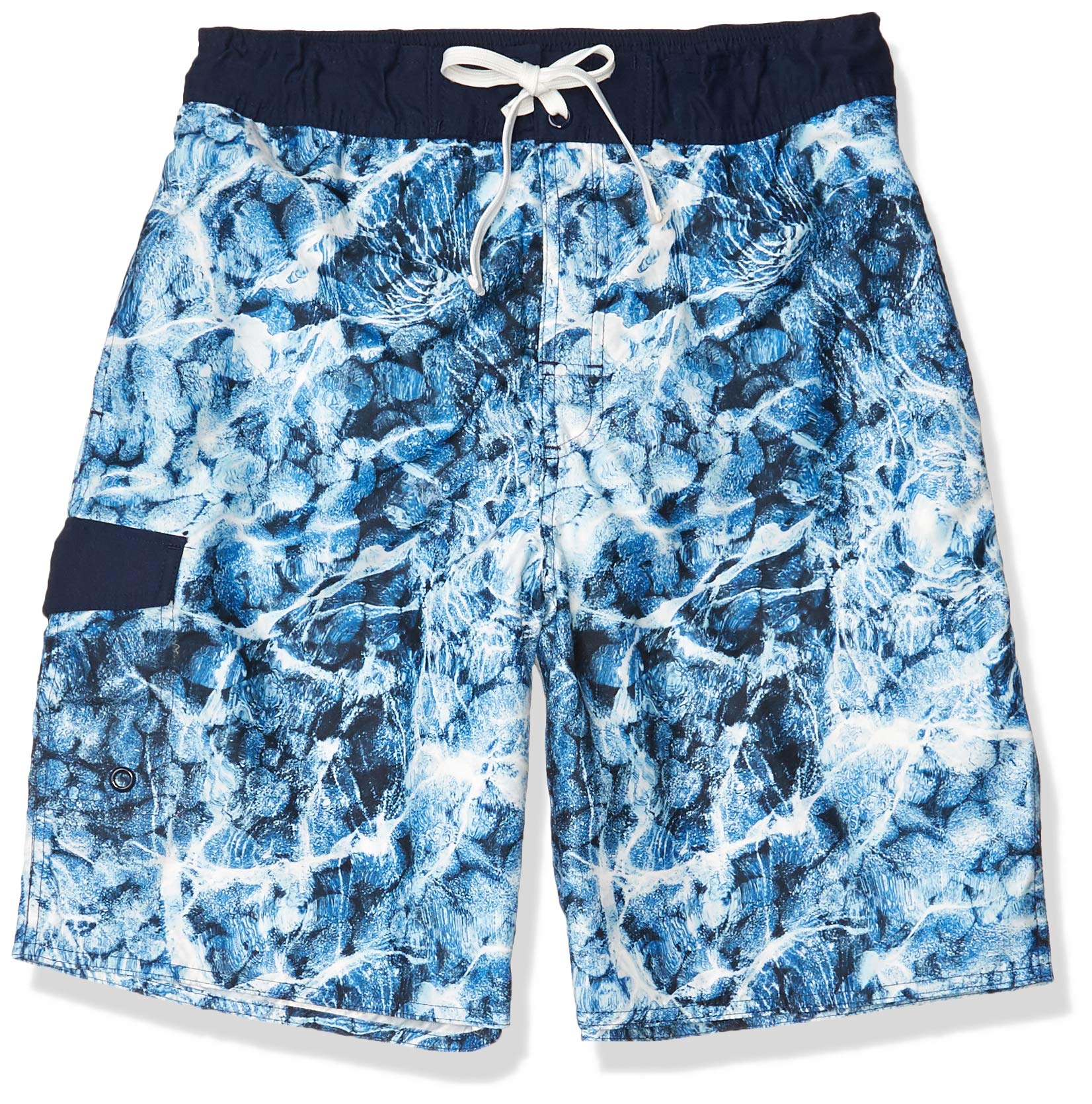 Men's Blue Pebbles Swim Trunks-image-6
