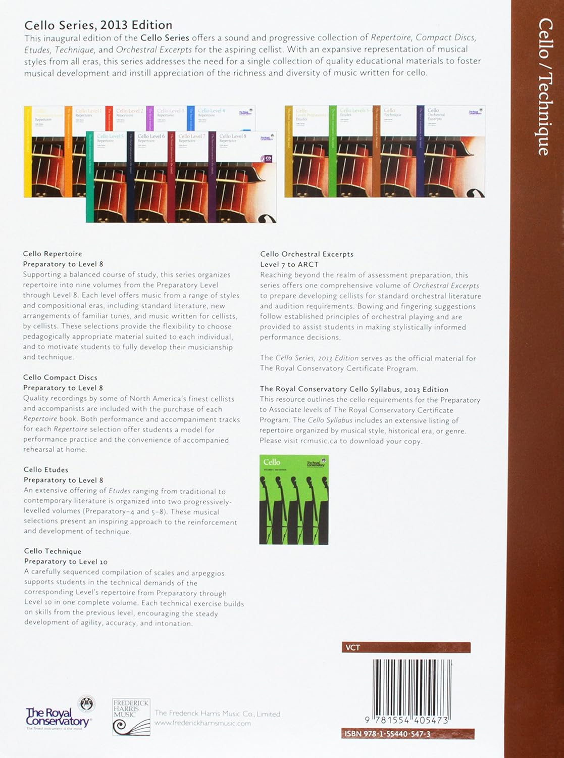 VCT - Cello Series: Cello Technique ( 2013 Edition)      Paperback – January 1, 2013